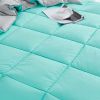 King/Cal King Traditional Microfiber Reversible 3 Piece Comforter Set in Blue/Grey