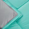 King/Cal King Traditional Microfiber Reversible 3 Piece Comforter Set in Blue/Grey