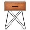 FarmHouse Rustic Natural Brown 1 Drawer End Table