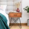 FarmHouse Rustic Natural Brown 1 Drawer End Table
