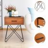 FarmHouse Rustic Natural Brown 1 Drawer End Table