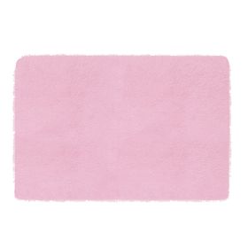 Fluffy Bedroom Rug 4’ x 2.6’ Anti-Skid Shaggy Area Rug Decorative Floor Carpet Mat for Nursery Bedroom Living Room (Option: Pink)