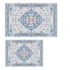 6x9FT Vintage Area Rug Modern Non Slip Carpet Boho Low Pile Soft Rug Waterproof Machine Washable Rug for Living Room Bedroom Kitchen Dining Room Under