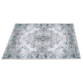 Vintage Area Rug Modern Non Slip Carpet Boho Low Pile Soft Rug Waterproof Machine Washable Rug for Living Room Bedroom Kitchen Dining Room Under (Color: Type 1, size: 6_9ft)